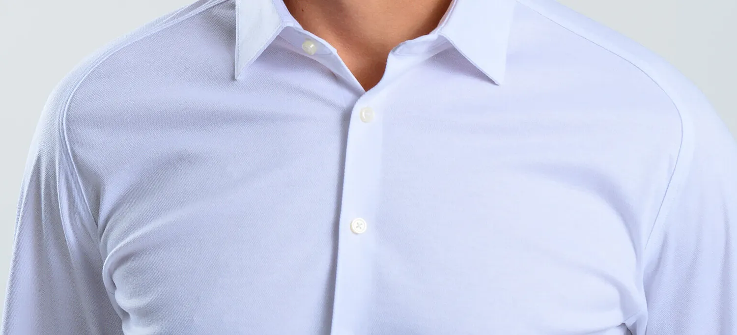 Alain Delon camicia bianca extra slim elasticizzata