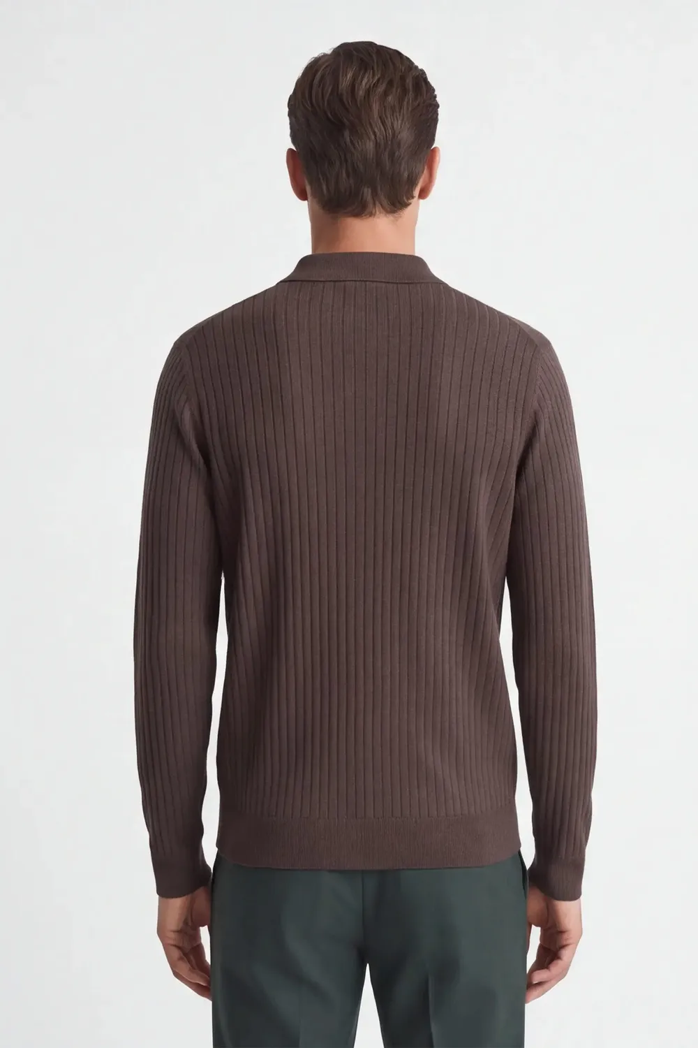 Sonny Bono Maglia Costina Polo Mezza Zip Tortora