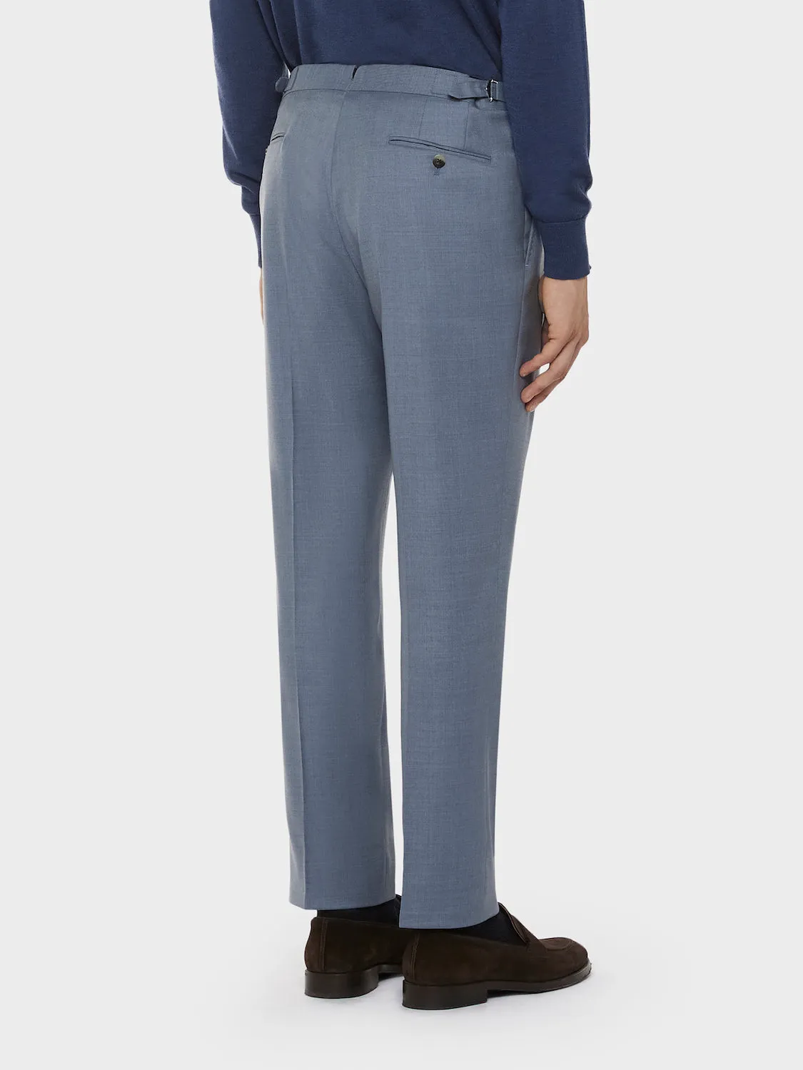 Caruso Pantalone Giacca Lana Zeelander Bluette
