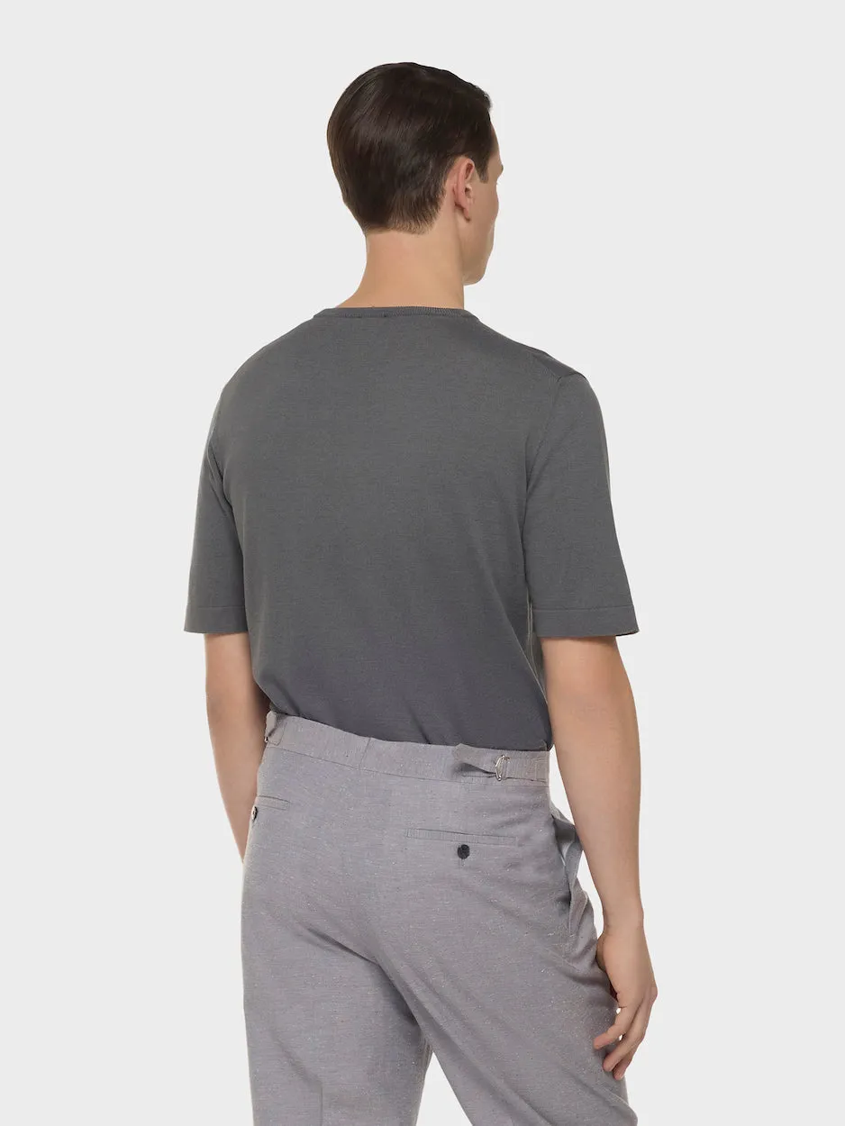 Caruso t-shirt maglia seta cotone grigia