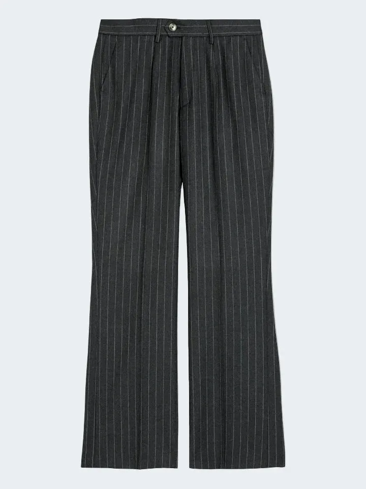 Sand Menswear 2603 Dori High pantaloni gessati lana grigi