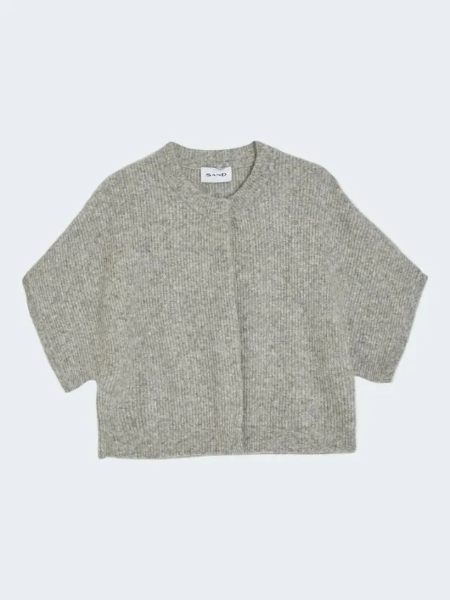 Sand 5682 Muna gilet maglia cashmere grigio