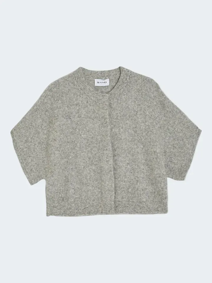 Sand 5682 Muna gilet maglia cashmere grigio