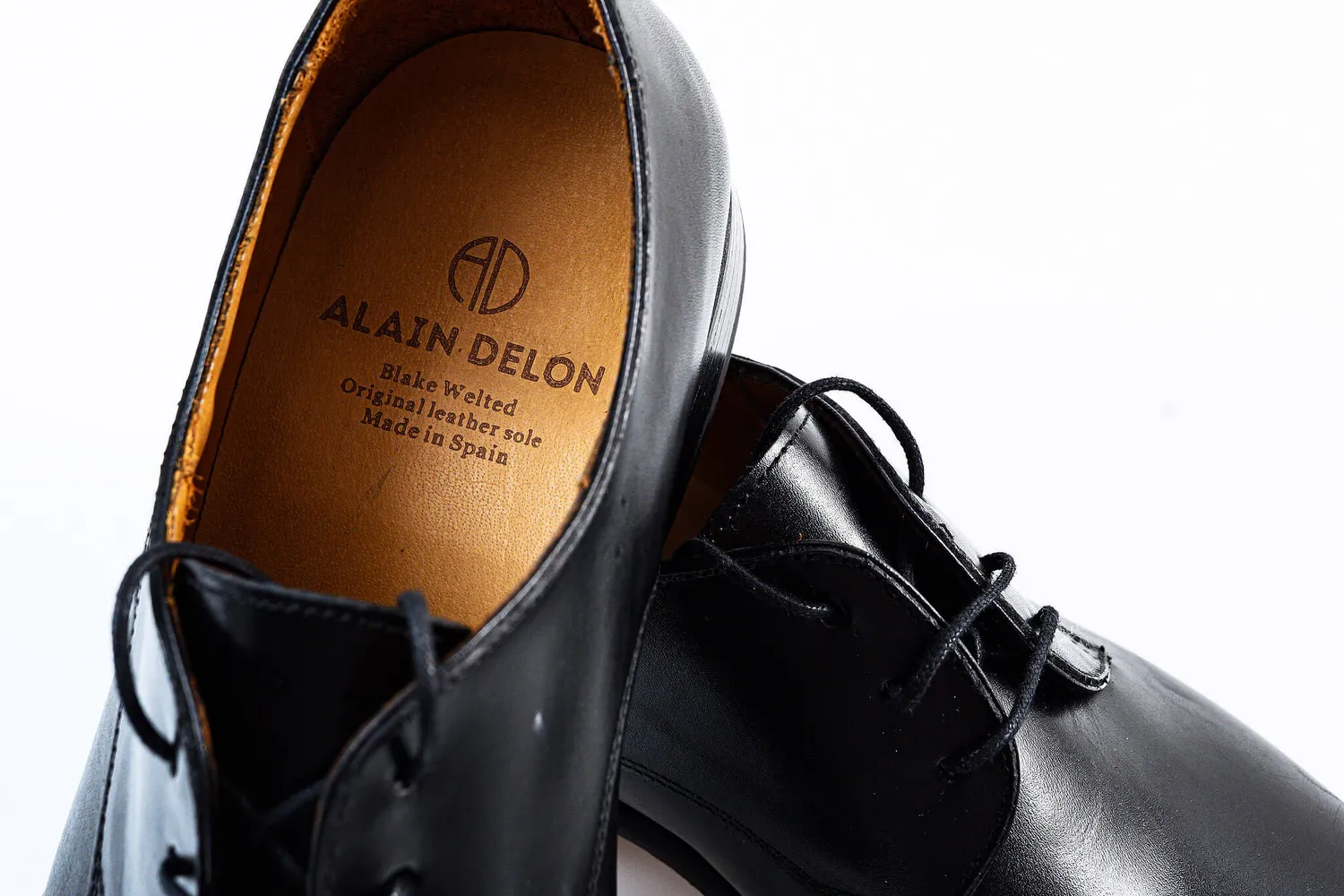 Alain Delon derby uomo nere 42 in vitello Blake