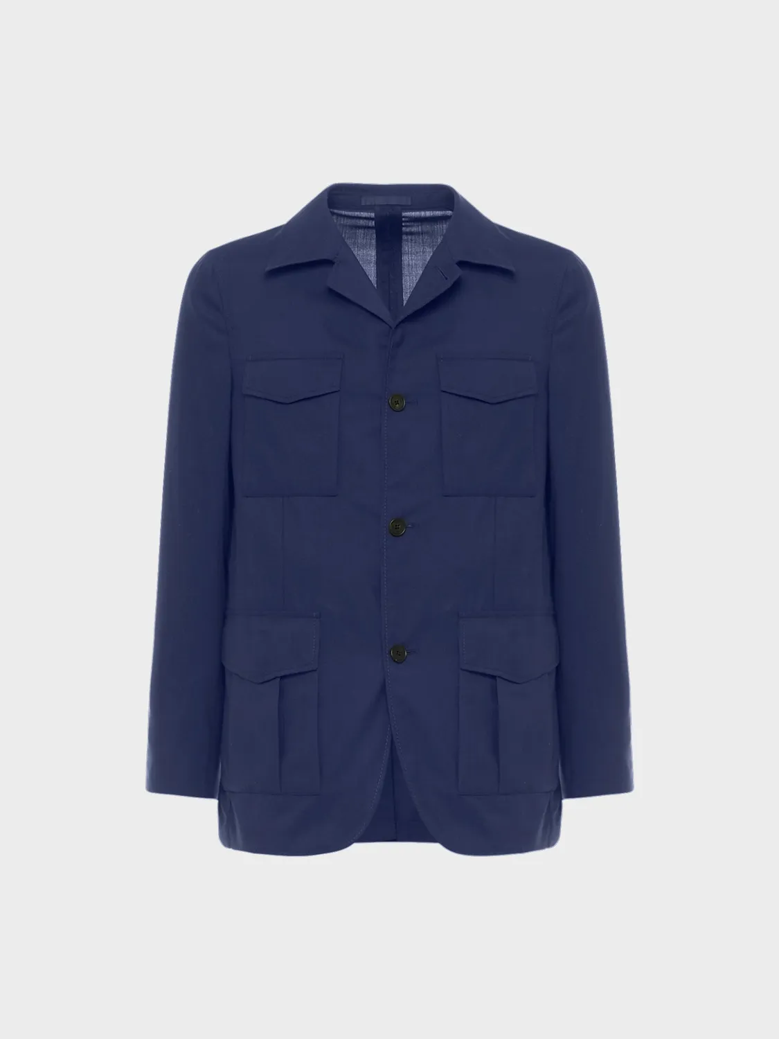 Caruso Nuage sahariana lana seta blu 180's tasche