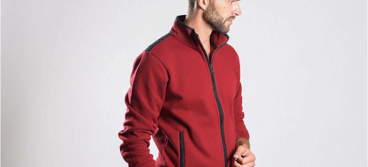 Alain Delon Felpa Bordeaux S Zip Nera