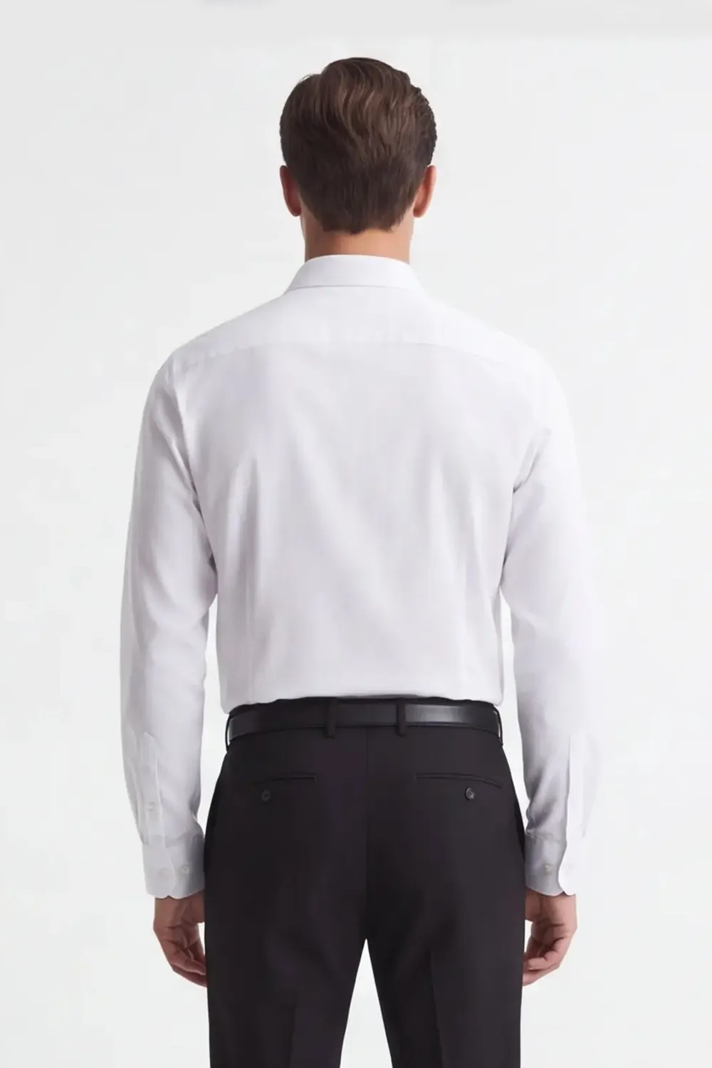 Sonny Bono camicia basic stretch bianco cotone elastan
