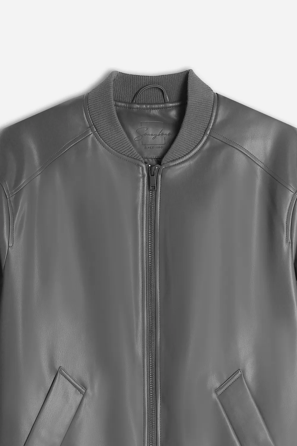 Sonny Bono XN 05094GB Bomber Grigio Effetto Pelle