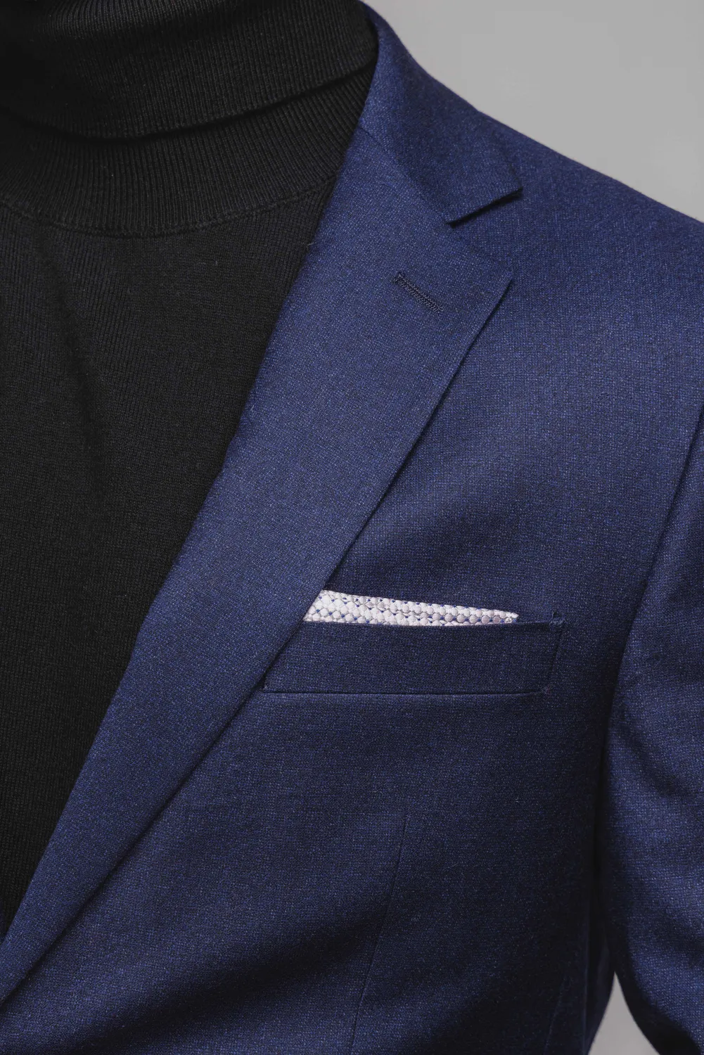 Alain Delon abito uomo slim fit blu accenti neri