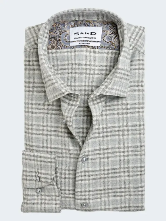 Sand Menswear State camicia flanella a quadri