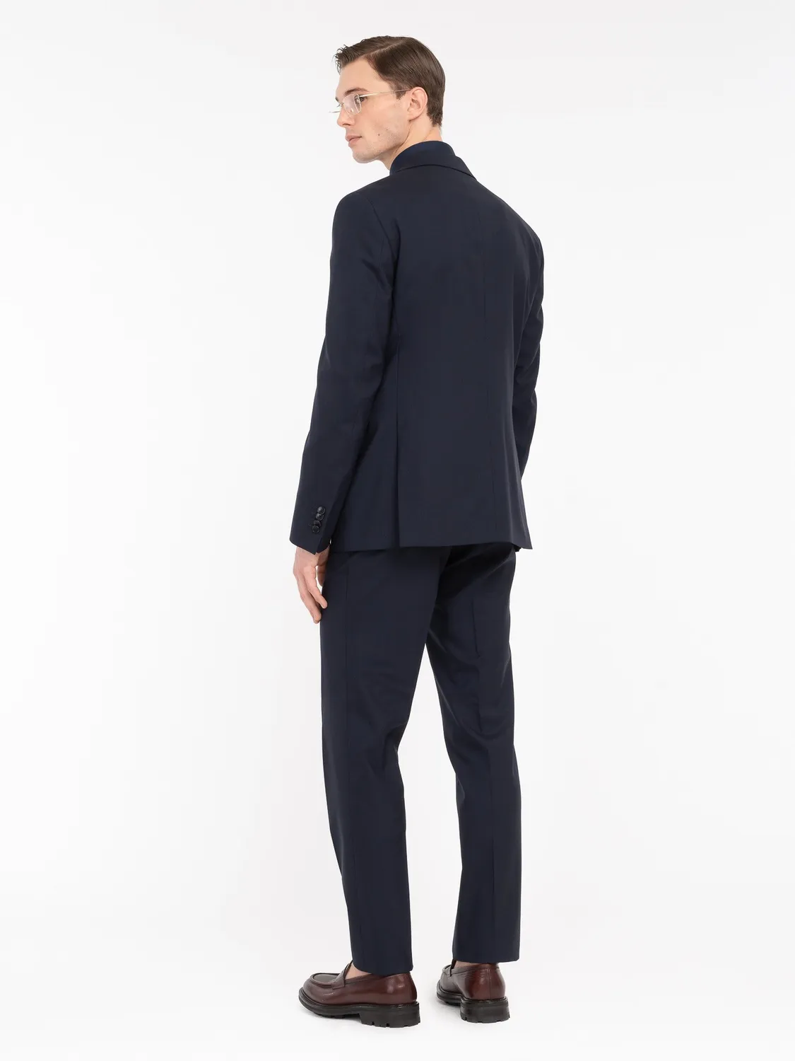 Paoloni Abito Fresco Lana Stretch Uomo Blu Slim