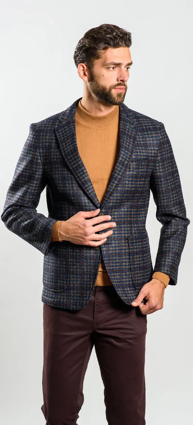 Alain Delon giacca elasticizzata slim fit sfoderata