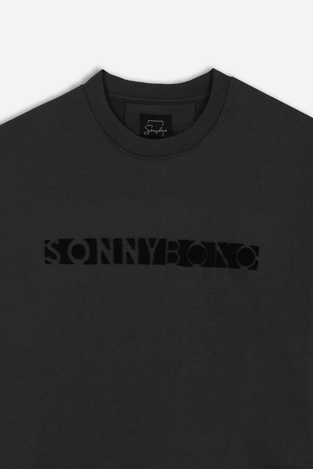 Sonny Bono Felpa Girocollo Logo Nero