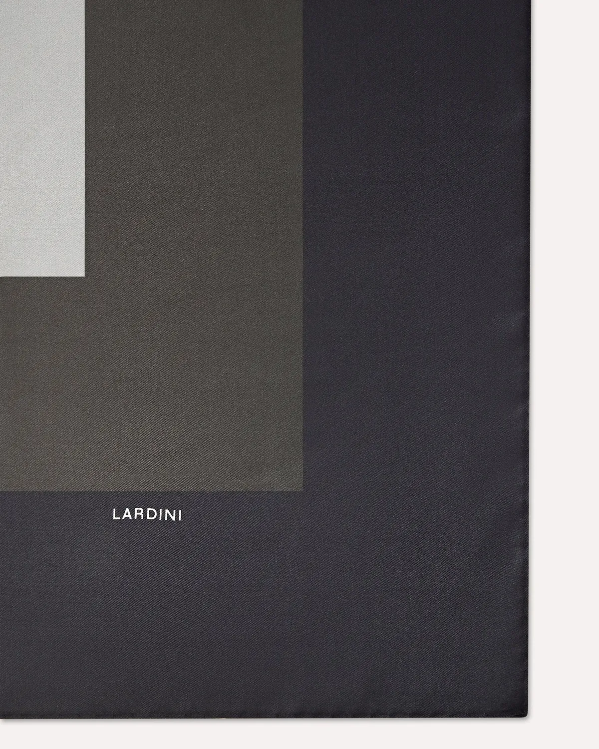 Lardini Foulard Seta Nero 90x90 Motivo Geometrico