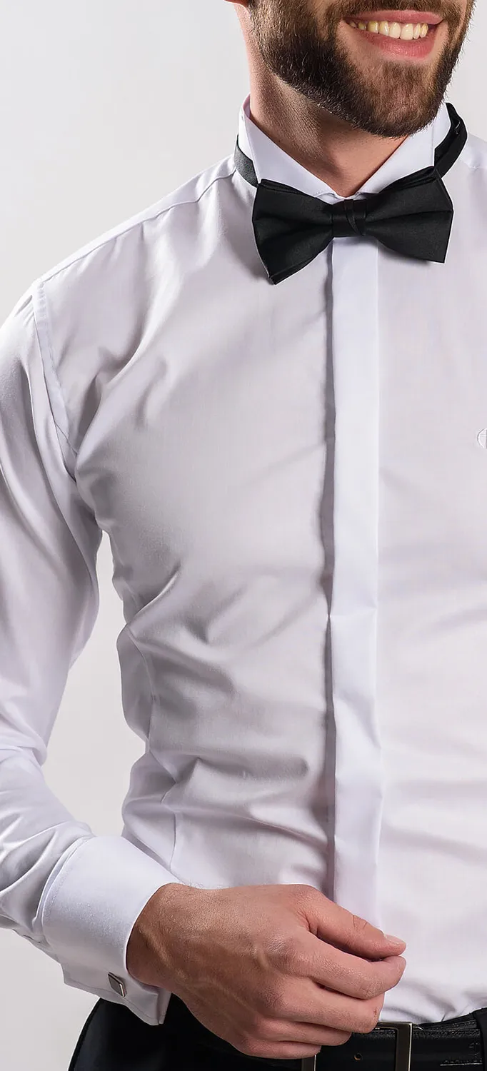 Alain Delon camicia smoking extra slim fit cerimonia