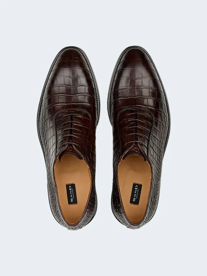 Sand Menswear MW F810 scarpe oxford pelle testa di moro