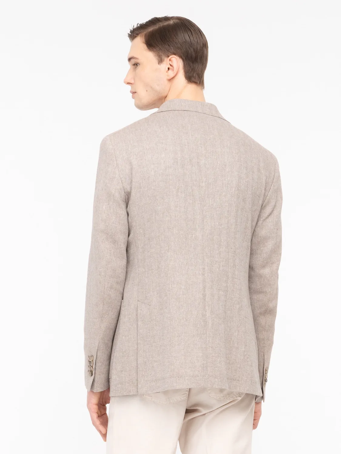 Paoloni Giacca Resca Beige Lino Cotone
