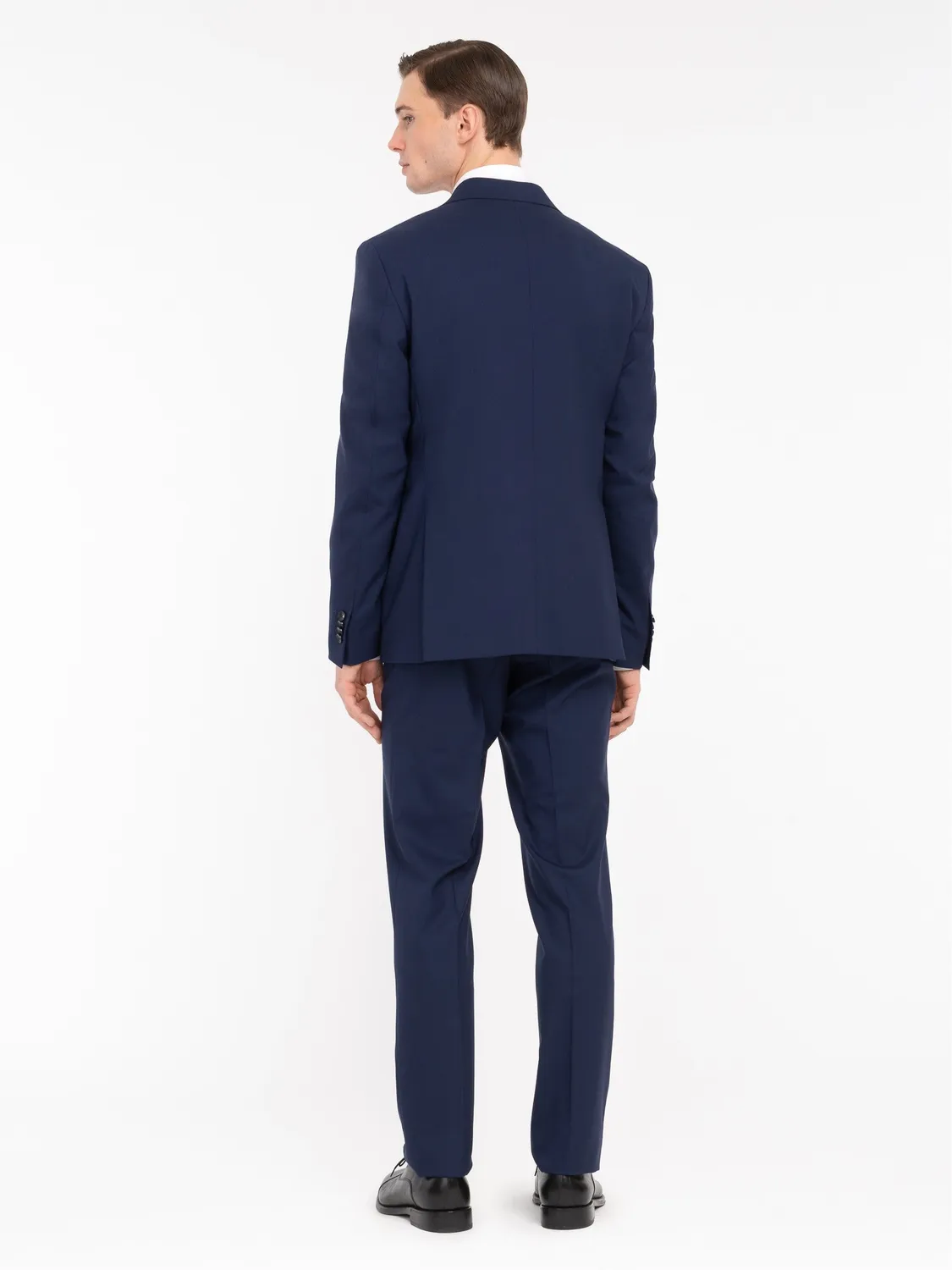 Paoloni Abito con Gilet Fresco Lana Stretch Blu slim