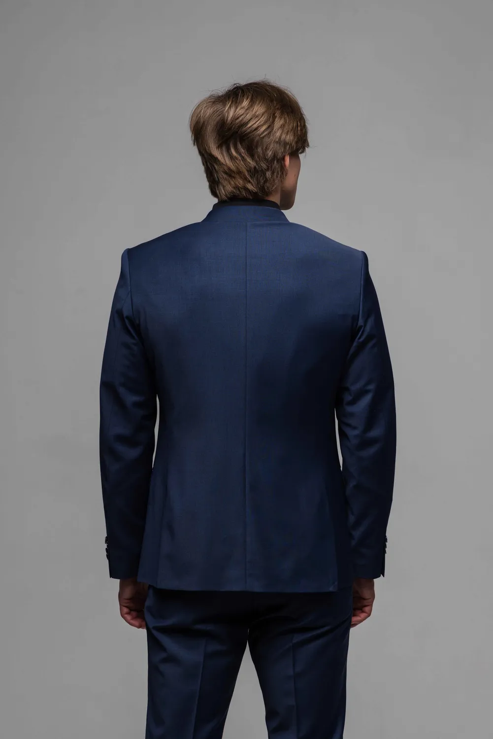 Alain Delon abito uomo blu nero slim fit con panciotto