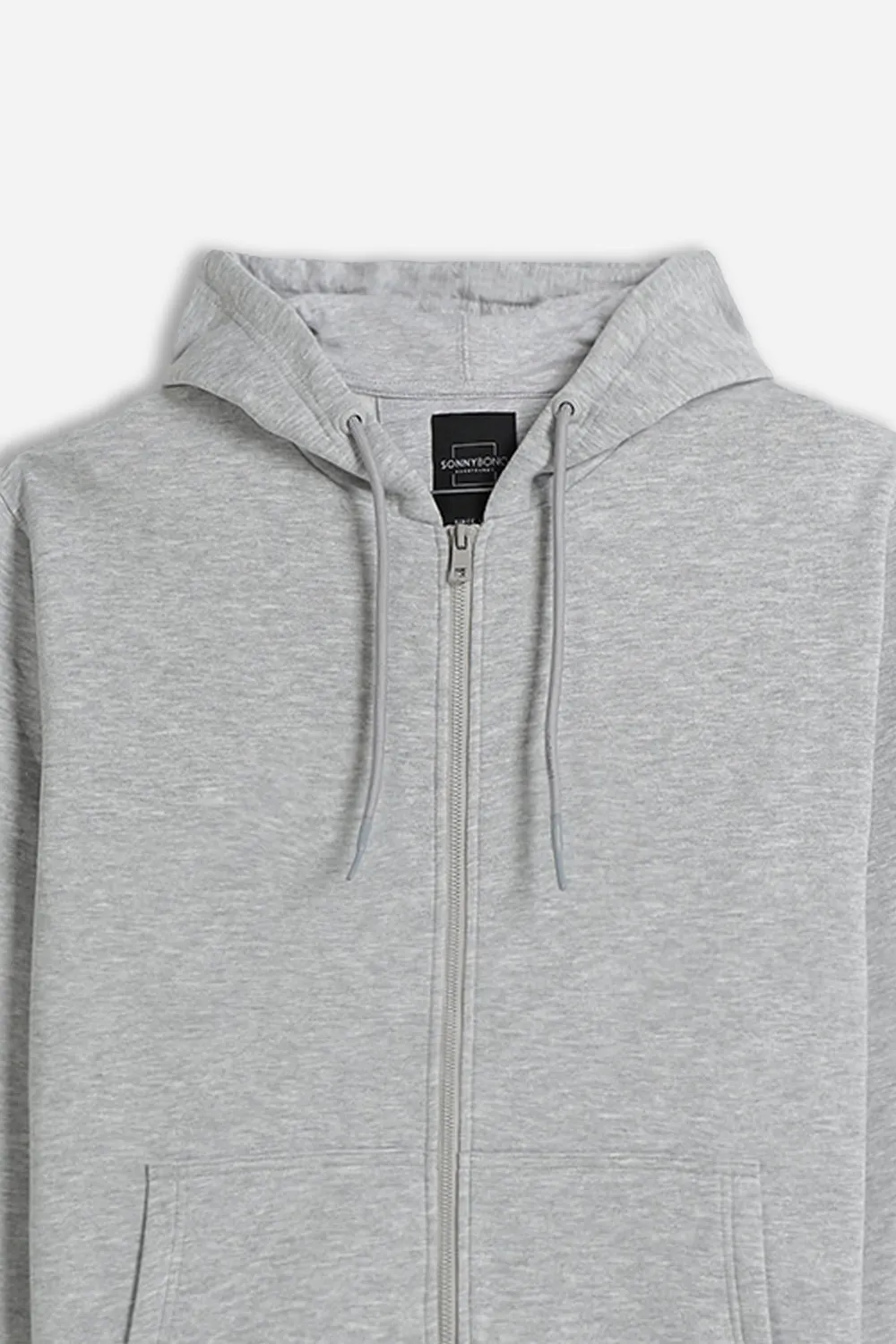Sonny Bono Felpa Full Zip Cappuccio Basic Grigio Chiaro
