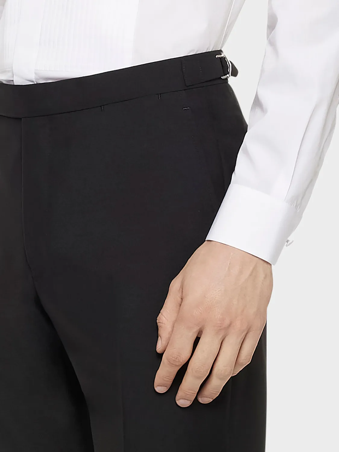 Caruso Norma pantalone lana mohair nero