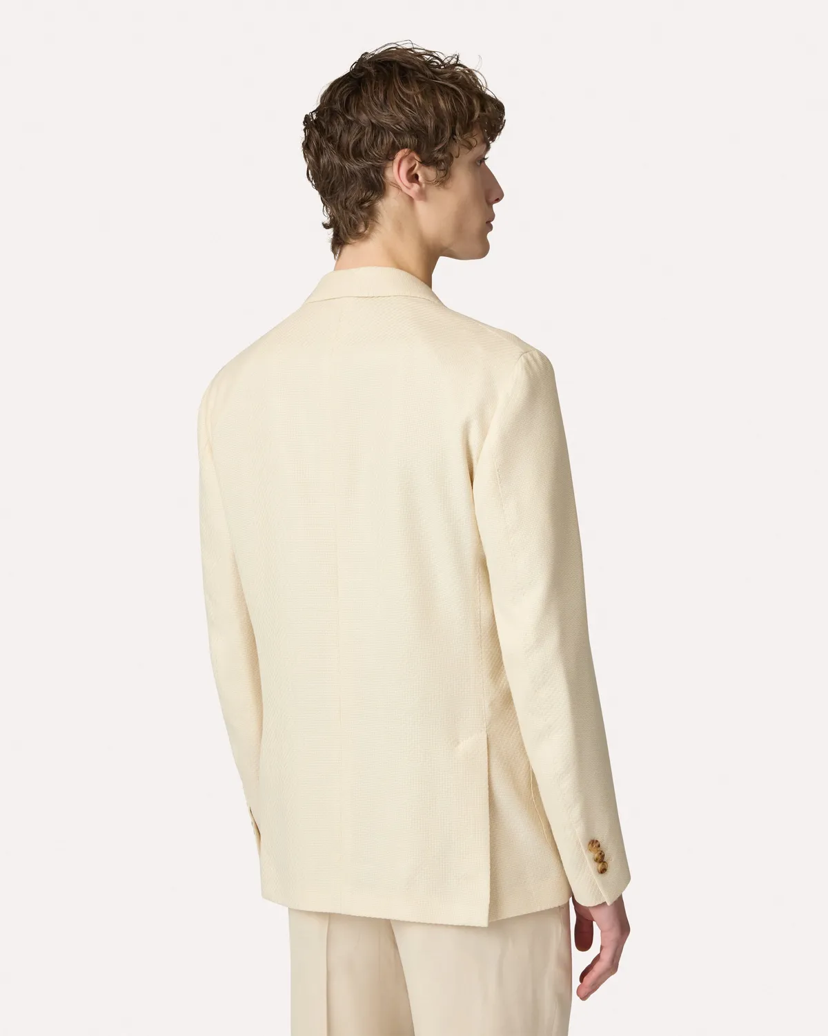 Lardini giacca monopetto lana cotone panna 2 bottoni