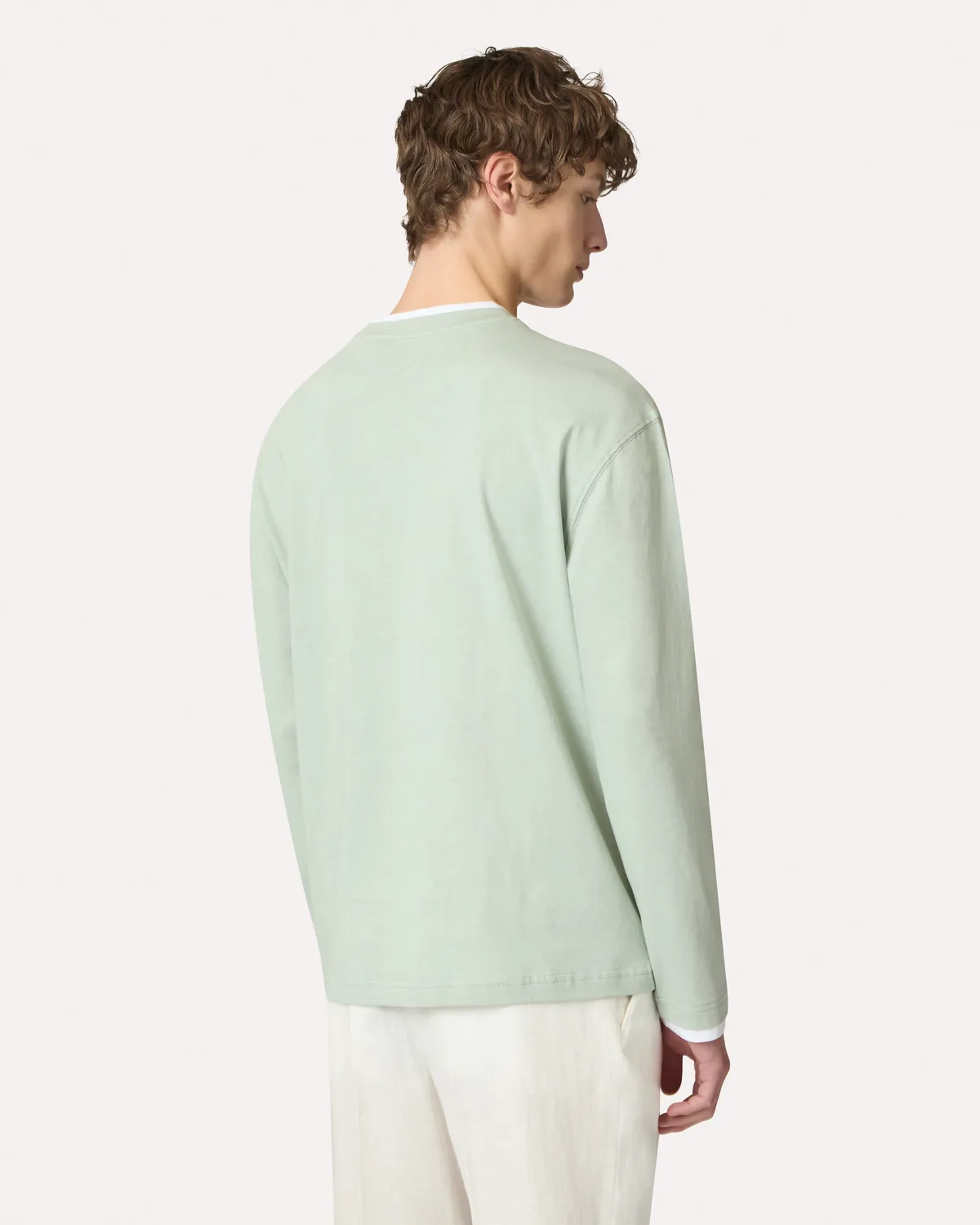 Lardini T-shirt manica lunga salvia cotone Artic