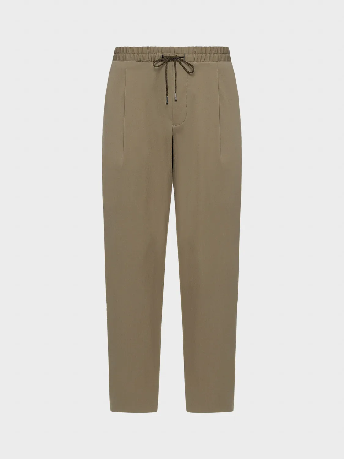 Caruso Pantalone Jogger Cotone Beige Vita Alta