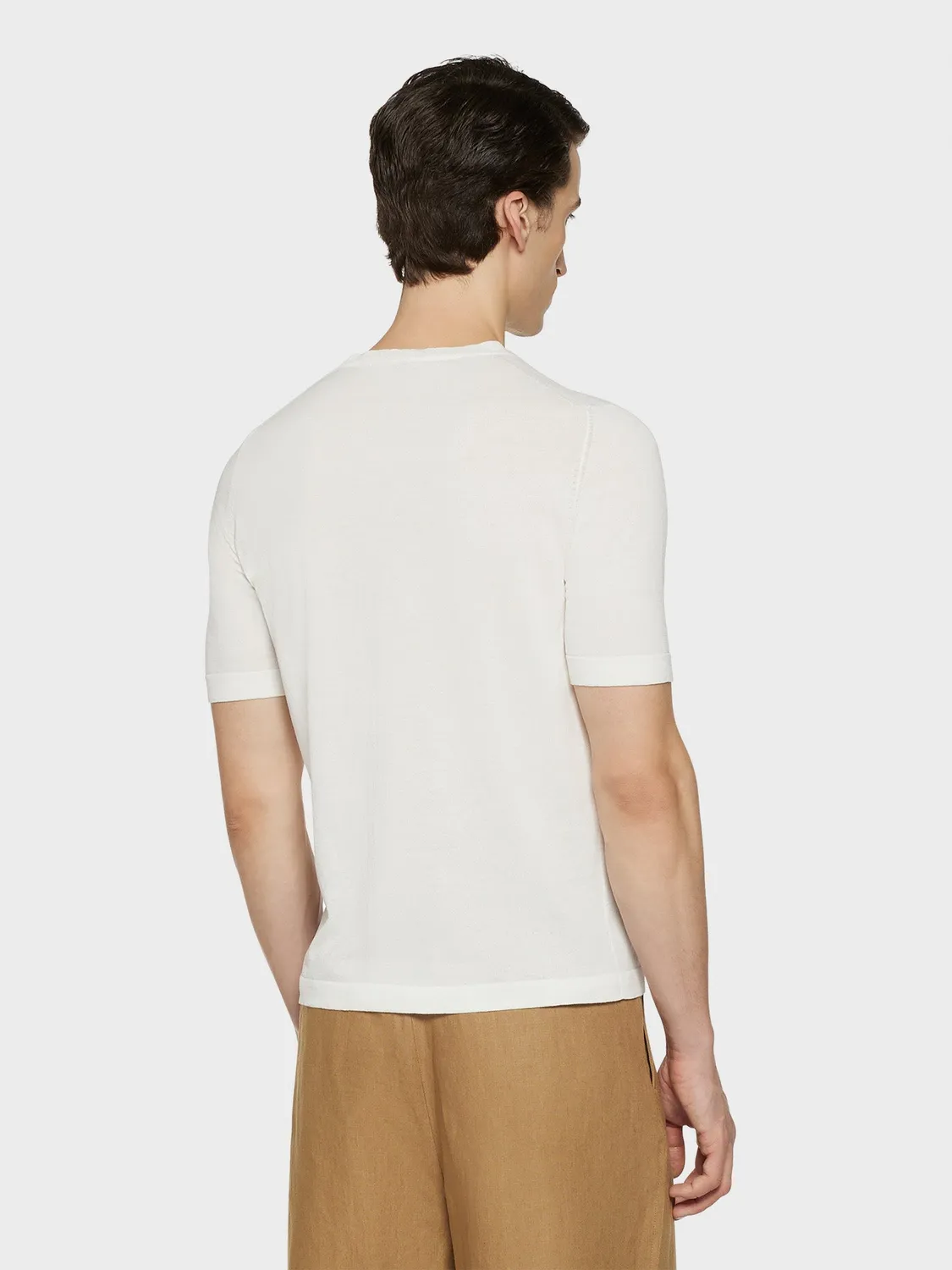 Caruso Butterfly t-shirt cotone bianca maniche corte