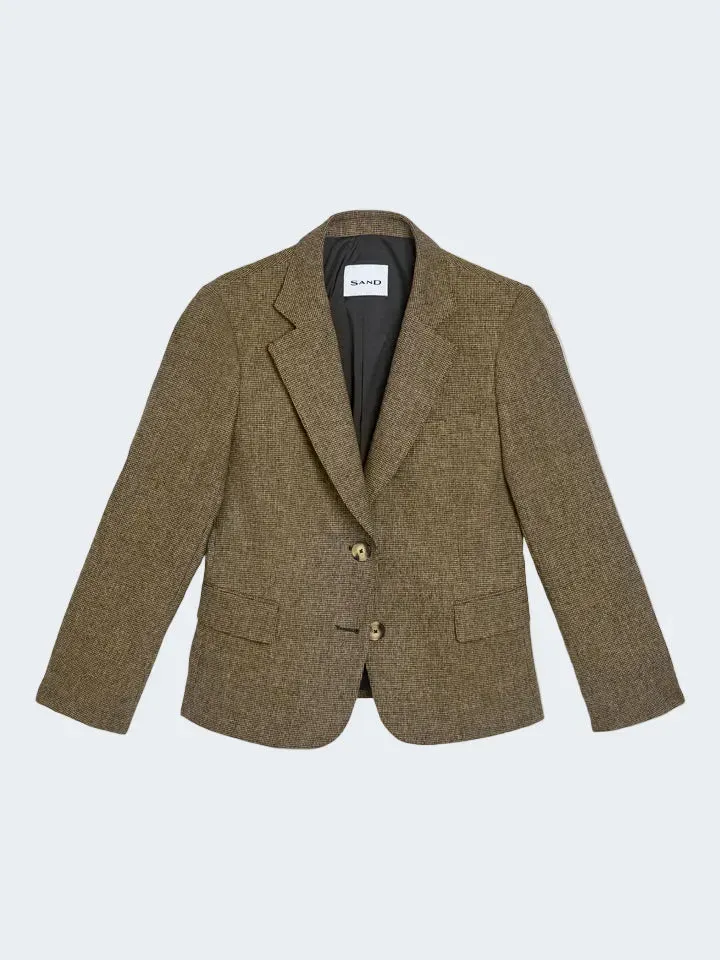 Sand Menswear 6026 Remi Blazer Micro Quadri Elasticizzato