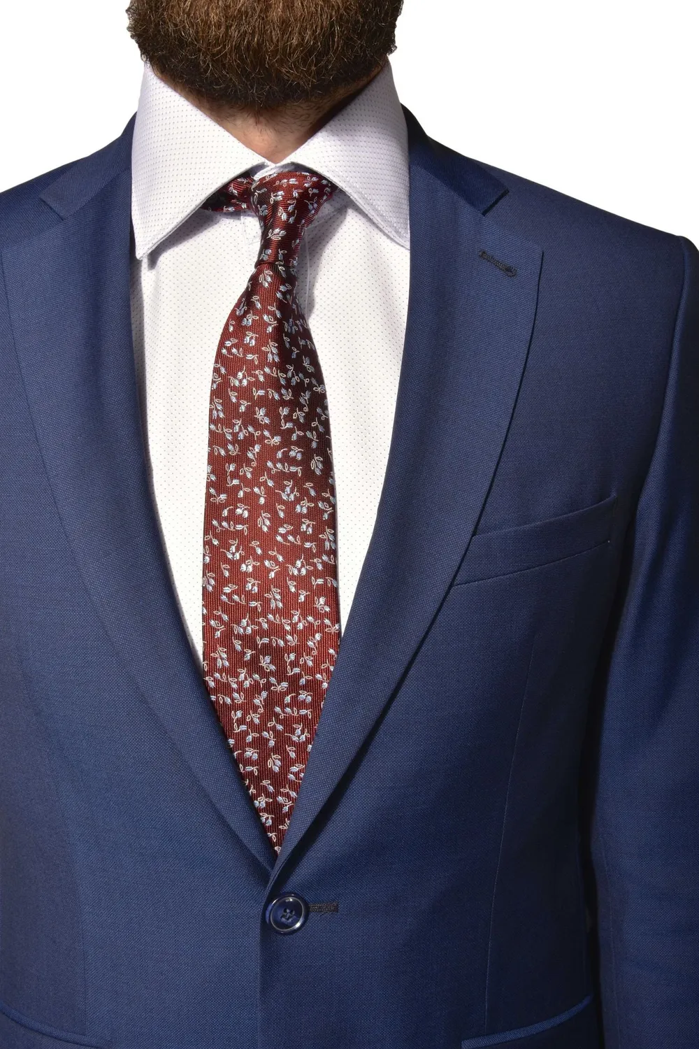 Alain Delon abito blu slim fit taglia 106 lana Super 120s