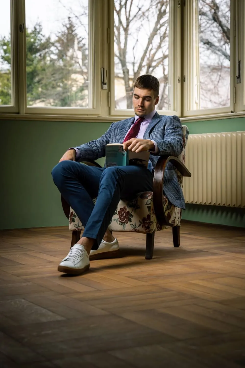 Alain Delon camicia viola extra slim fit cotone Getzner