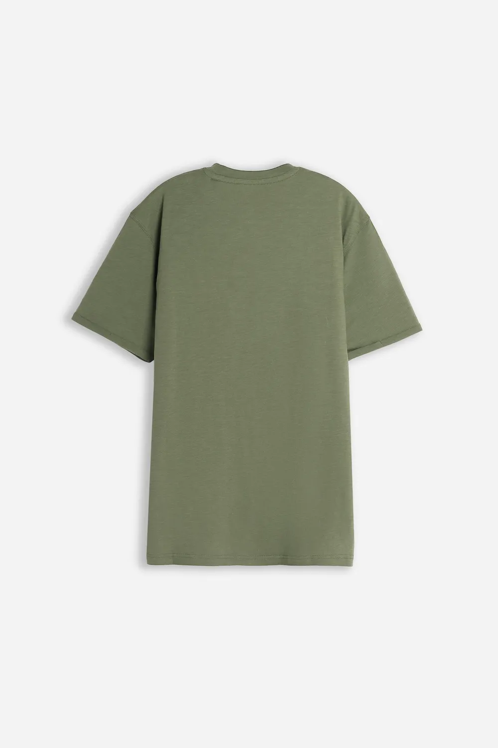 Sonny Bono t-shirt girocollo slub verde militare taschino