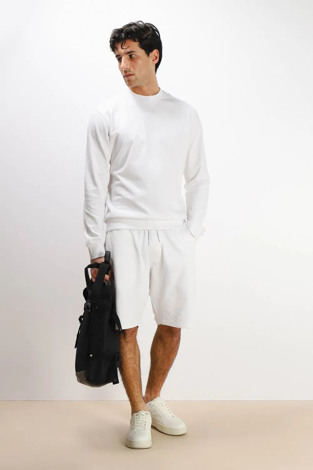 Sonny Bono Basic felpa girocollo bianco cotone
