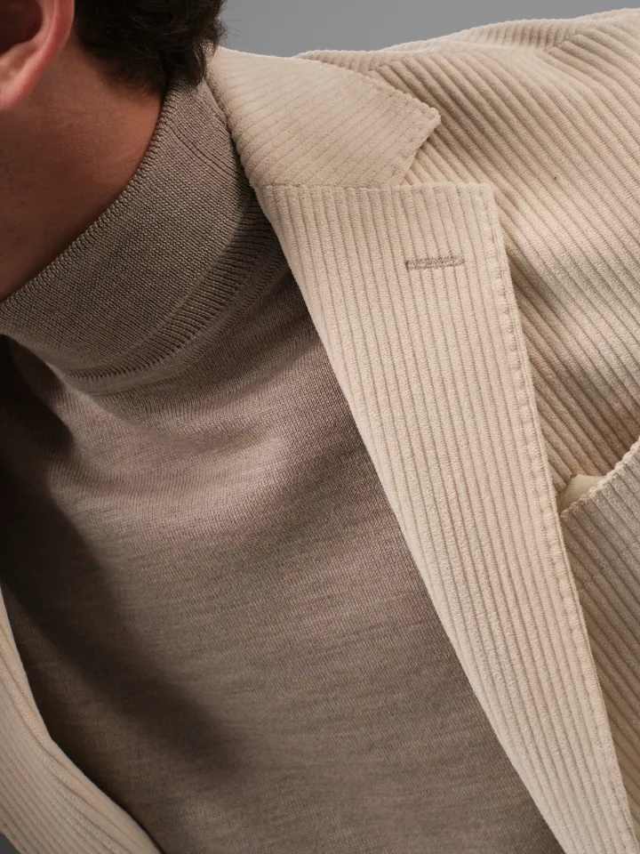 Sand Menswear Tech Cord Star blazer velluto camel