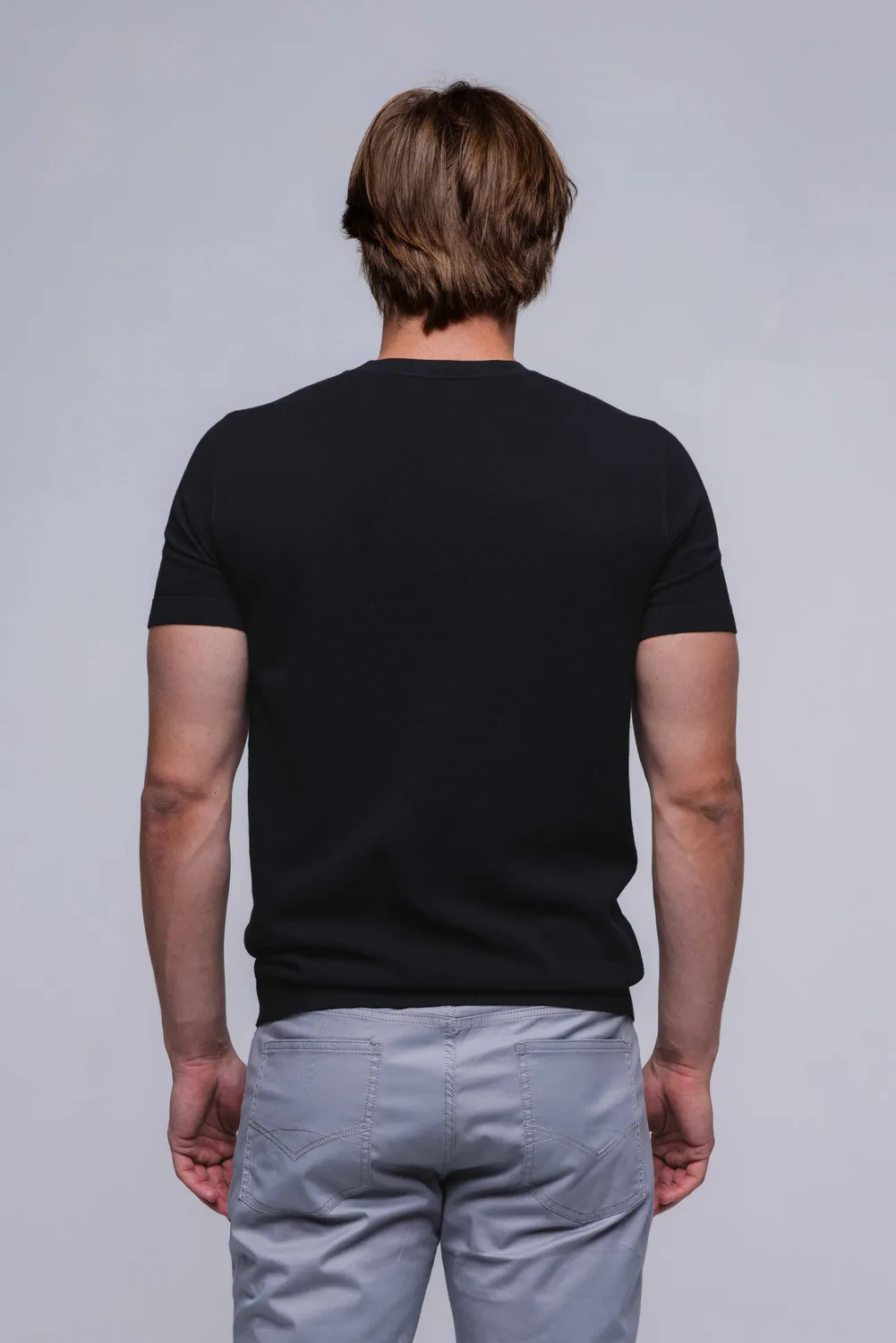 Alain Delon T-shirt Nera Cotone 100% Uomo