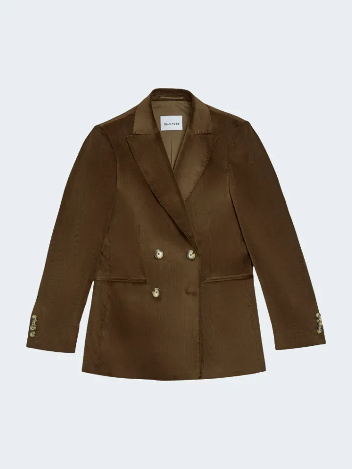 Sand Menswear 2590 W Solene Blazer Velluto Marrone Scuro