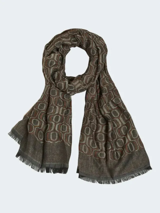 Sand Menswear S374 sciarpa lana fantasia anelli 48x180