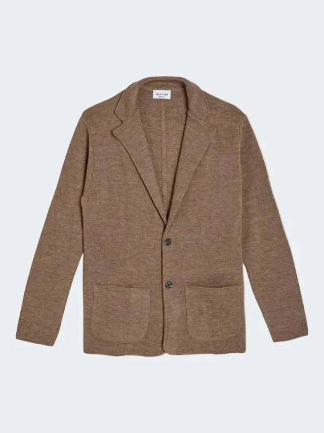 Sand Menswear Milano Milano cardigan knit cammello