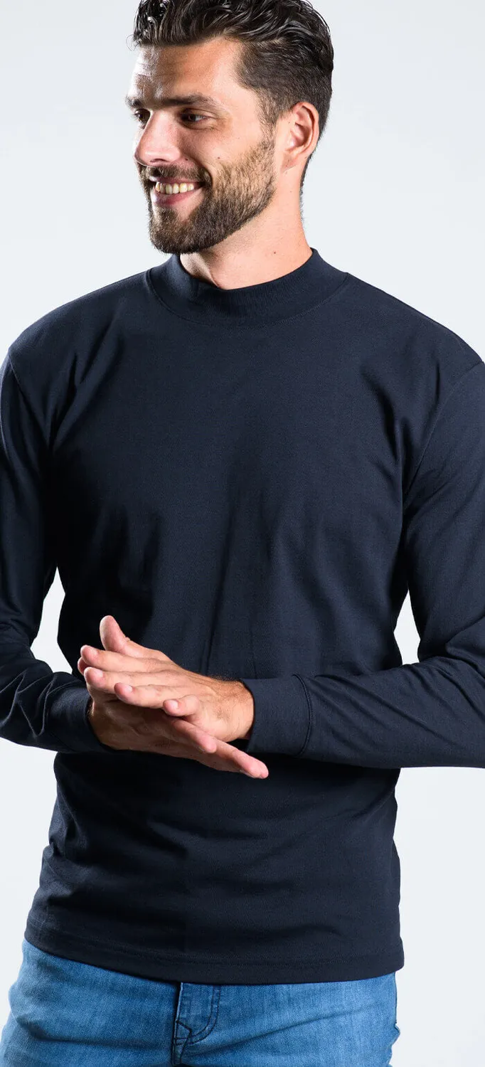 Alain Delon dolcevita blu navy in cotone elasticizzato XXXL