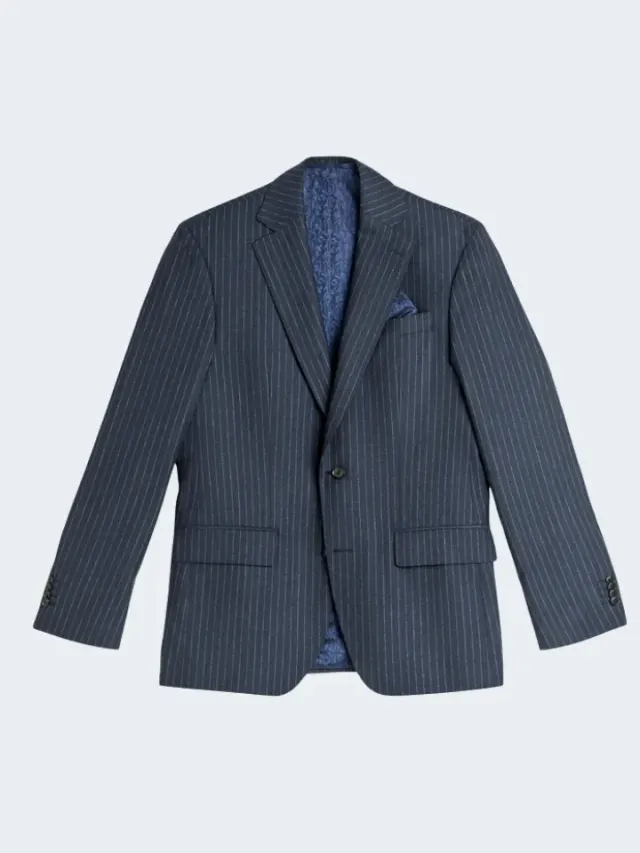 Sand 1874 Star Napoli blazer gessato blu
