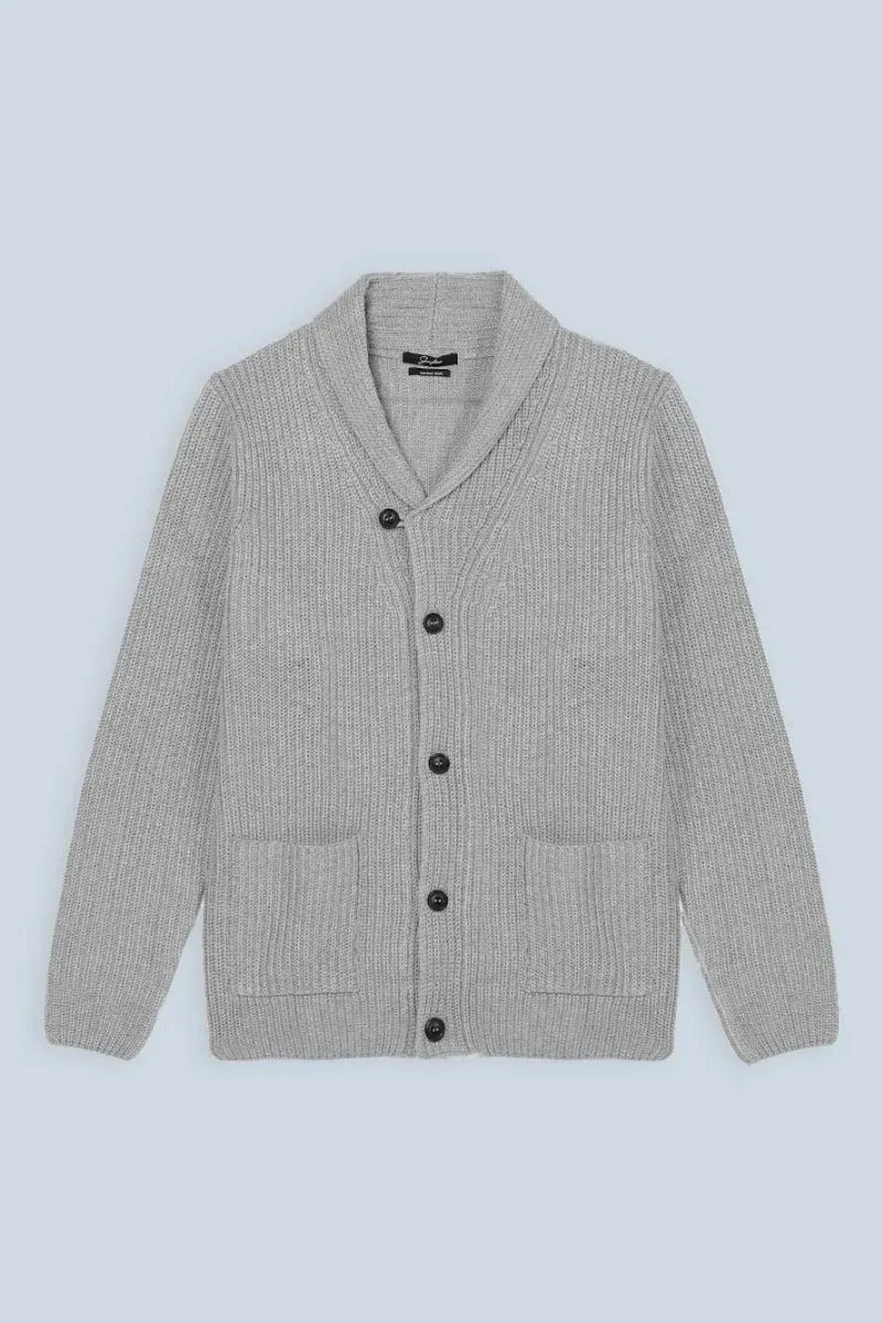 Sonny Bono Cardigan Collo Sciallato Bottoni Grigio