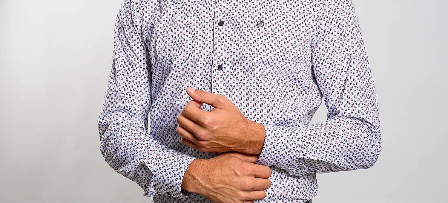 Alain Delon Patterned Casual camicia giallo-nera Extra Slim