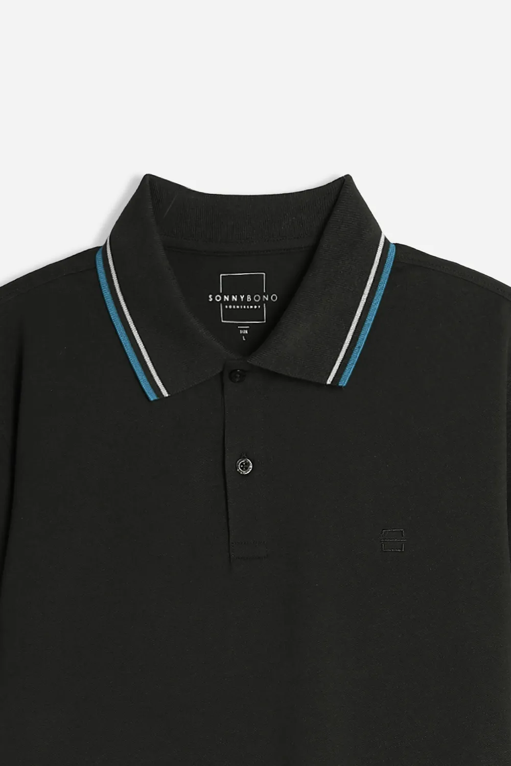 Sonny Bono Basic polo piquet nero manica corta