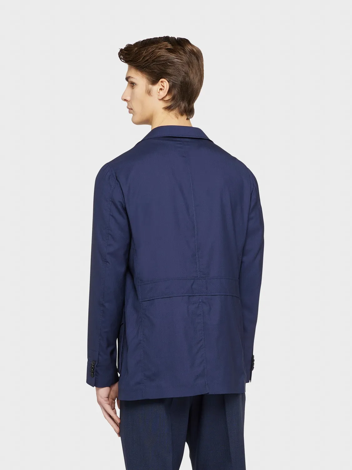 Caruso Nuage sahariana lana seta blu 180's tasche
