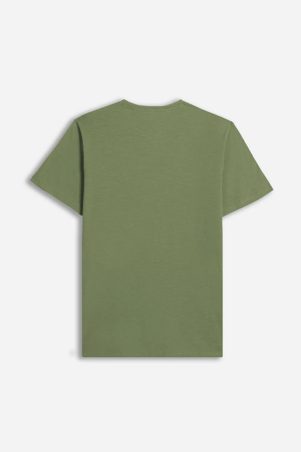 Sonny Bono t-shirt collo a goccia slub verde militare