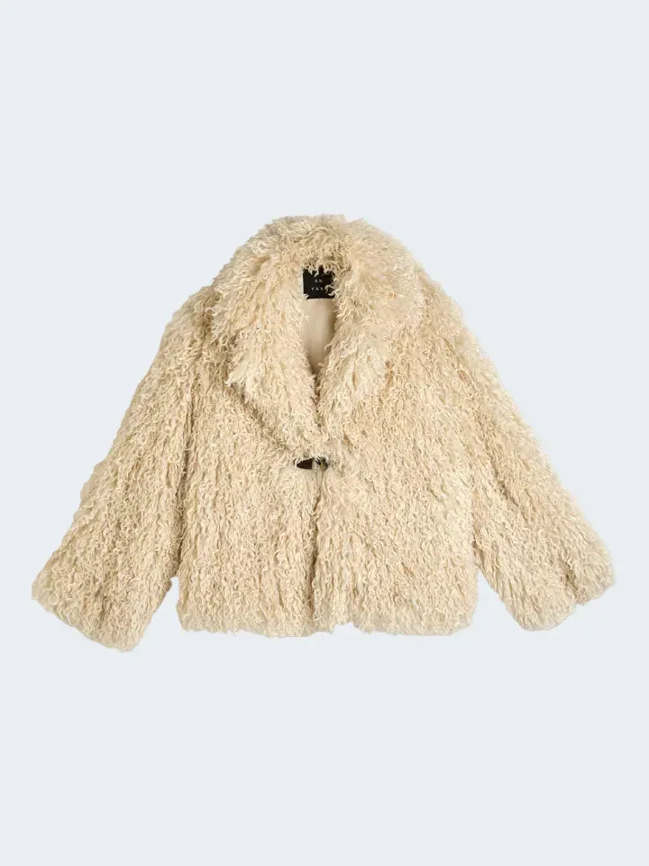 Sand I Am Fake Ruri Short pelliccia corta bianco 010