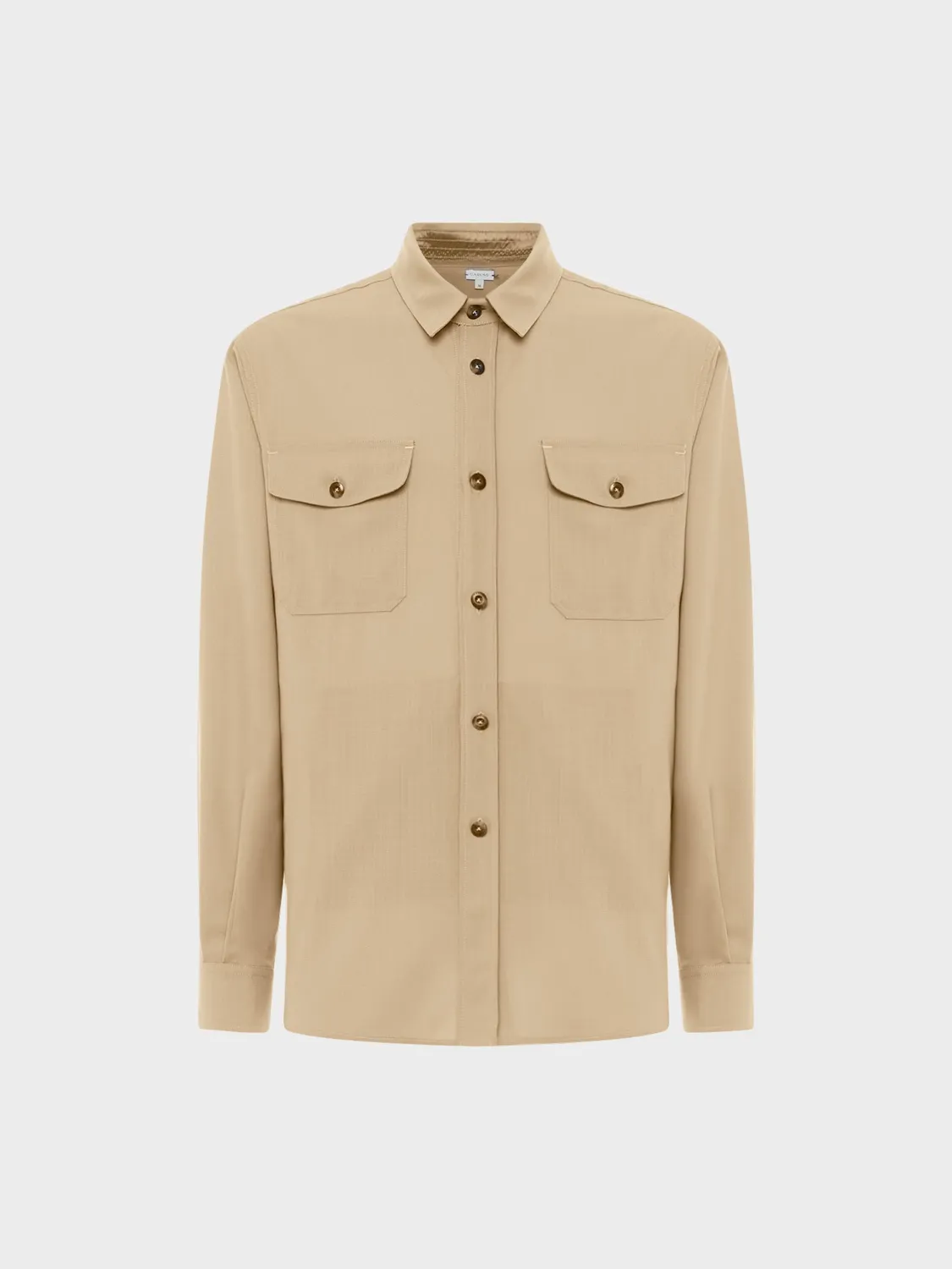 Caruso Aida overshirt Houdini lana sabbia