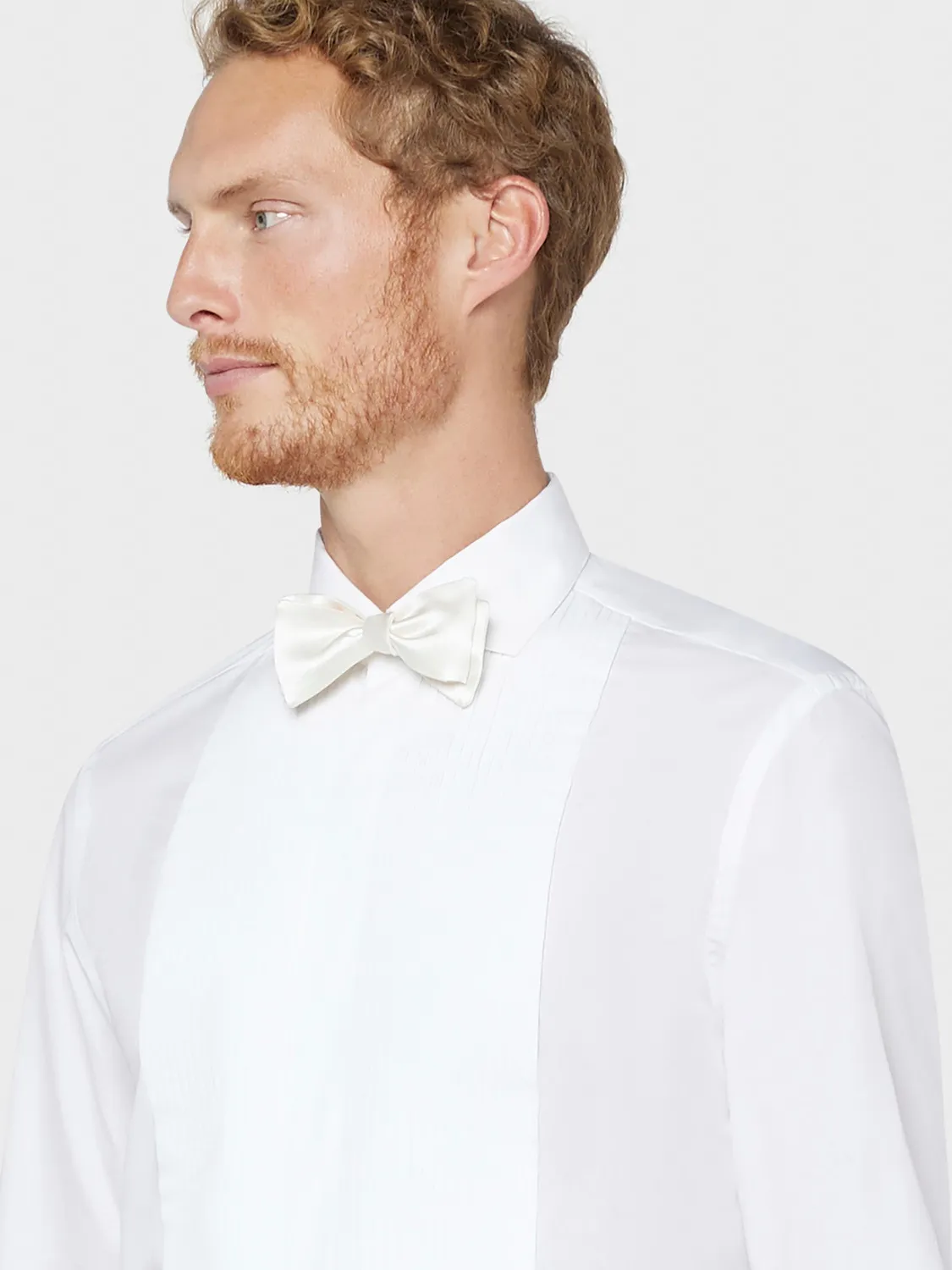 Caruso Manon papillon da annodare seta bianco