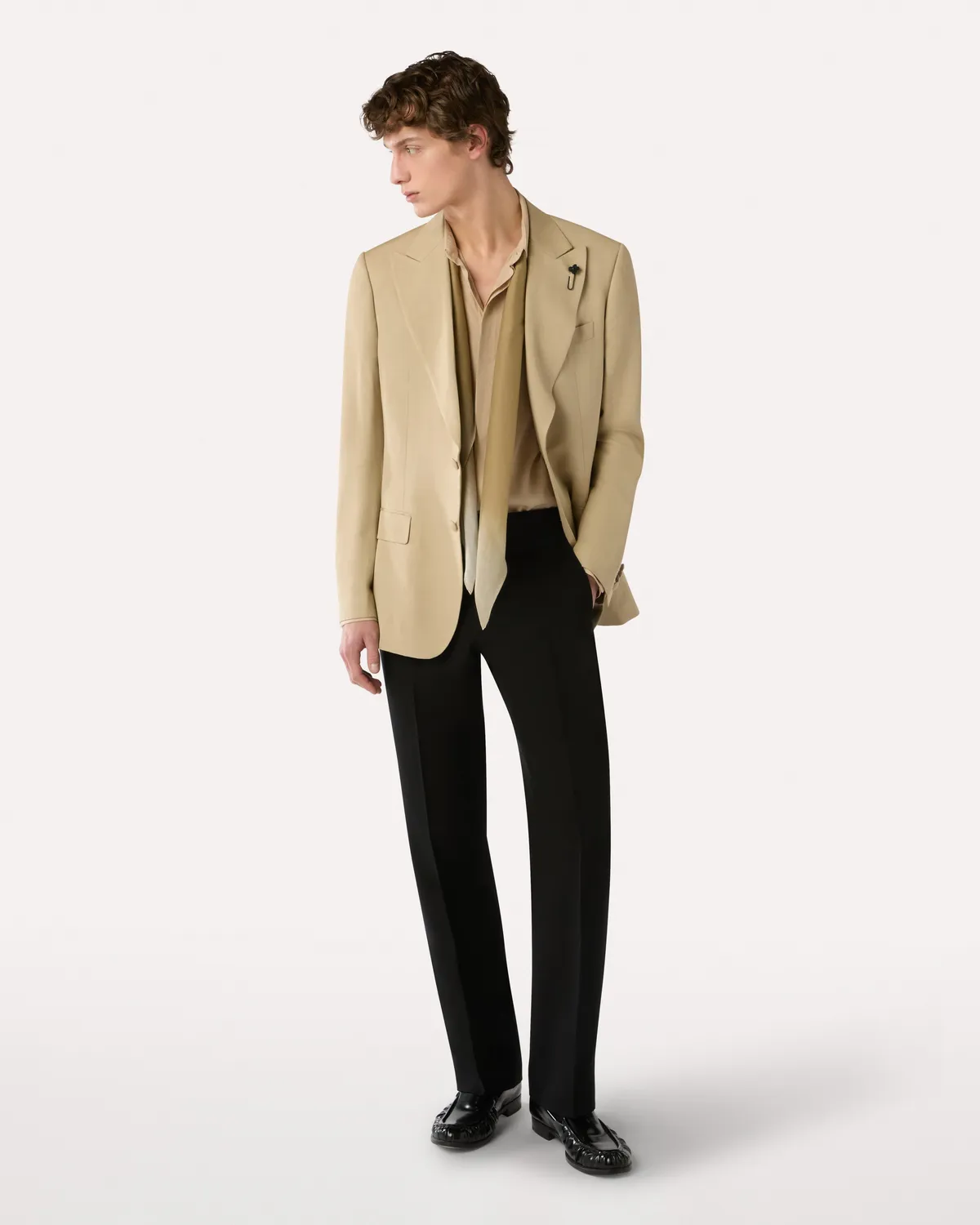 Lardini pantalone nero EcoVero viscosa e seta